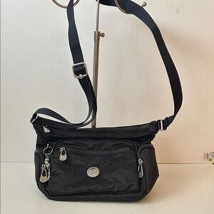 Kipling Gabbie Black Nylon Crossbody Bag  With Monkey Minimalist Boho Preppy